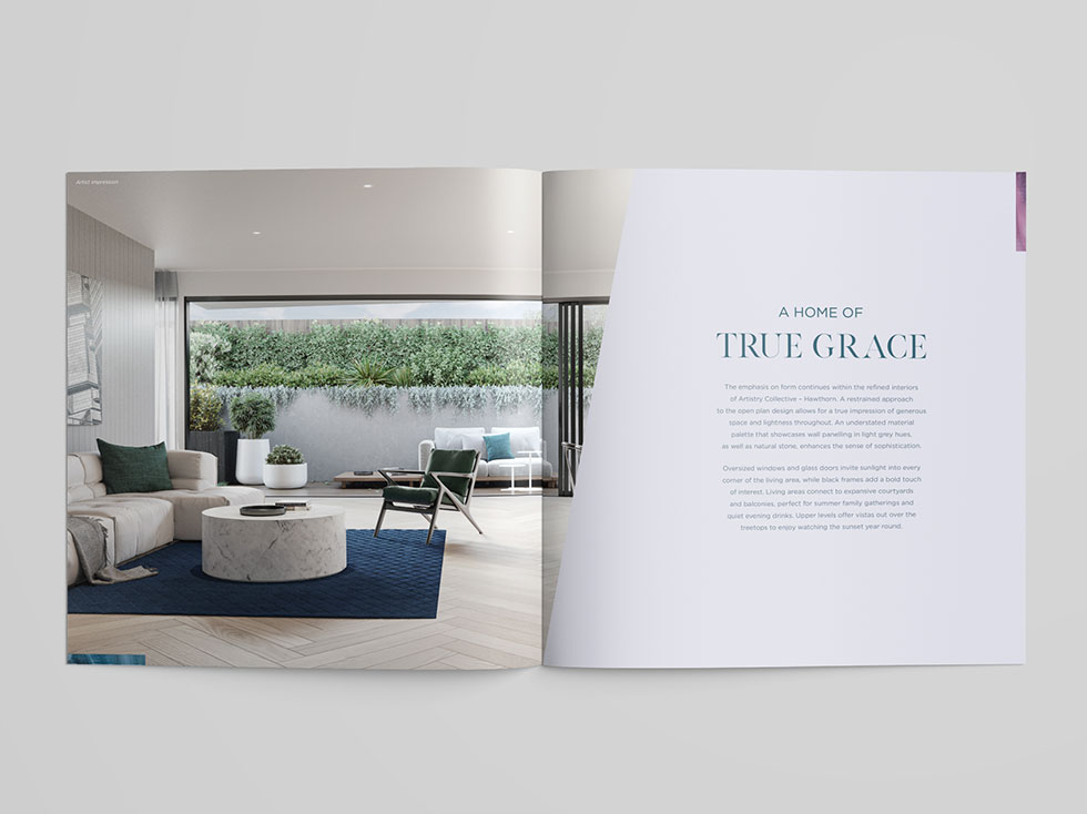 Artistry Hawthorn brochure spread