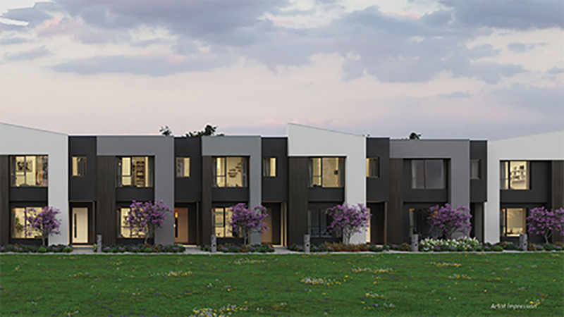 Aspire Townhomes Facade Render